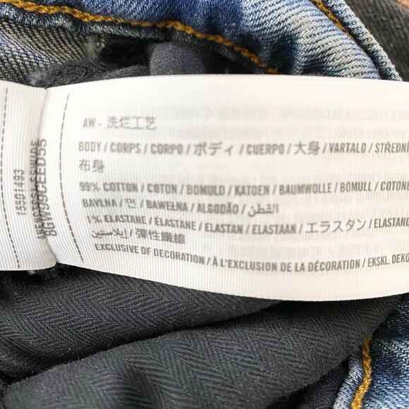 Abercrombie & Fitch The '90s Relaxed Jean High Rise 33 / 16L Black Blue - Picture 12 of 12